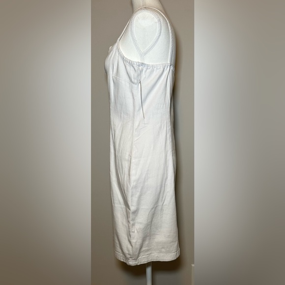 NWT bebe White Rhinestone Logo Bodycon Mini Dress Y2K Glam Stretch club sexy M - Picture 5 of 11